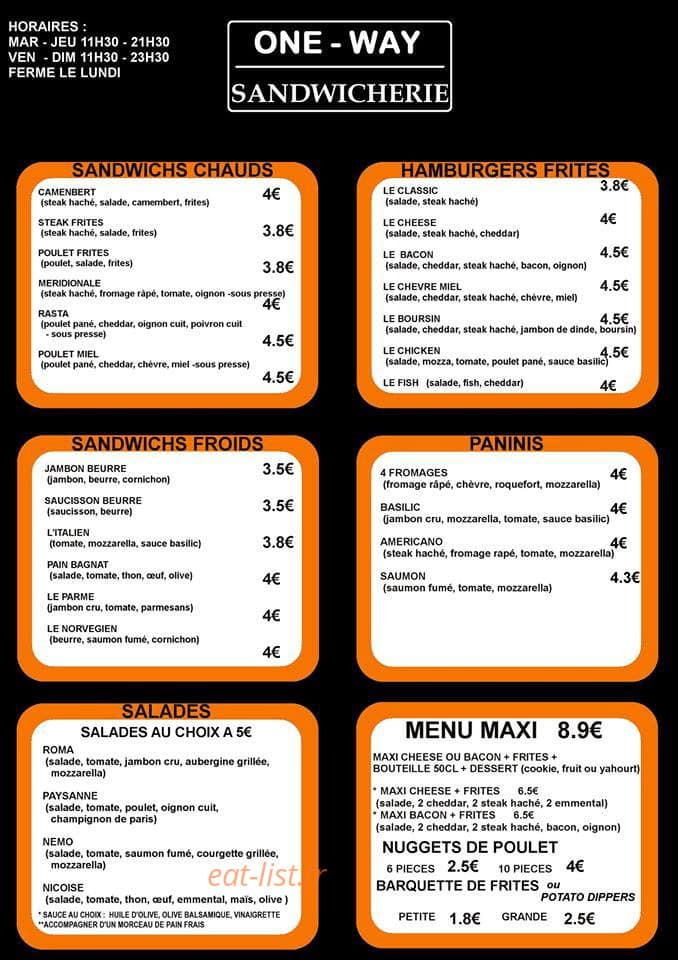 One-way — carte page 1