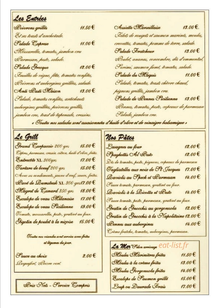Pizza Borely — carte page 3