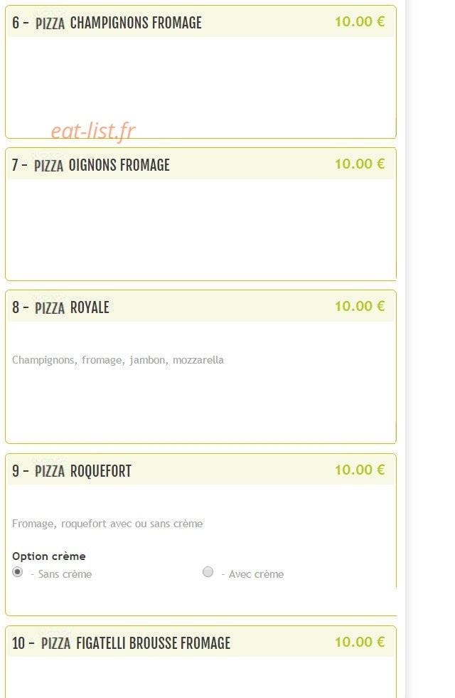Pizza St Anne — carte page 3