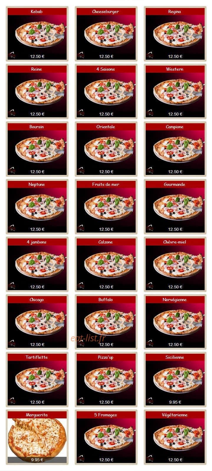 Pizza Up — carte page 2