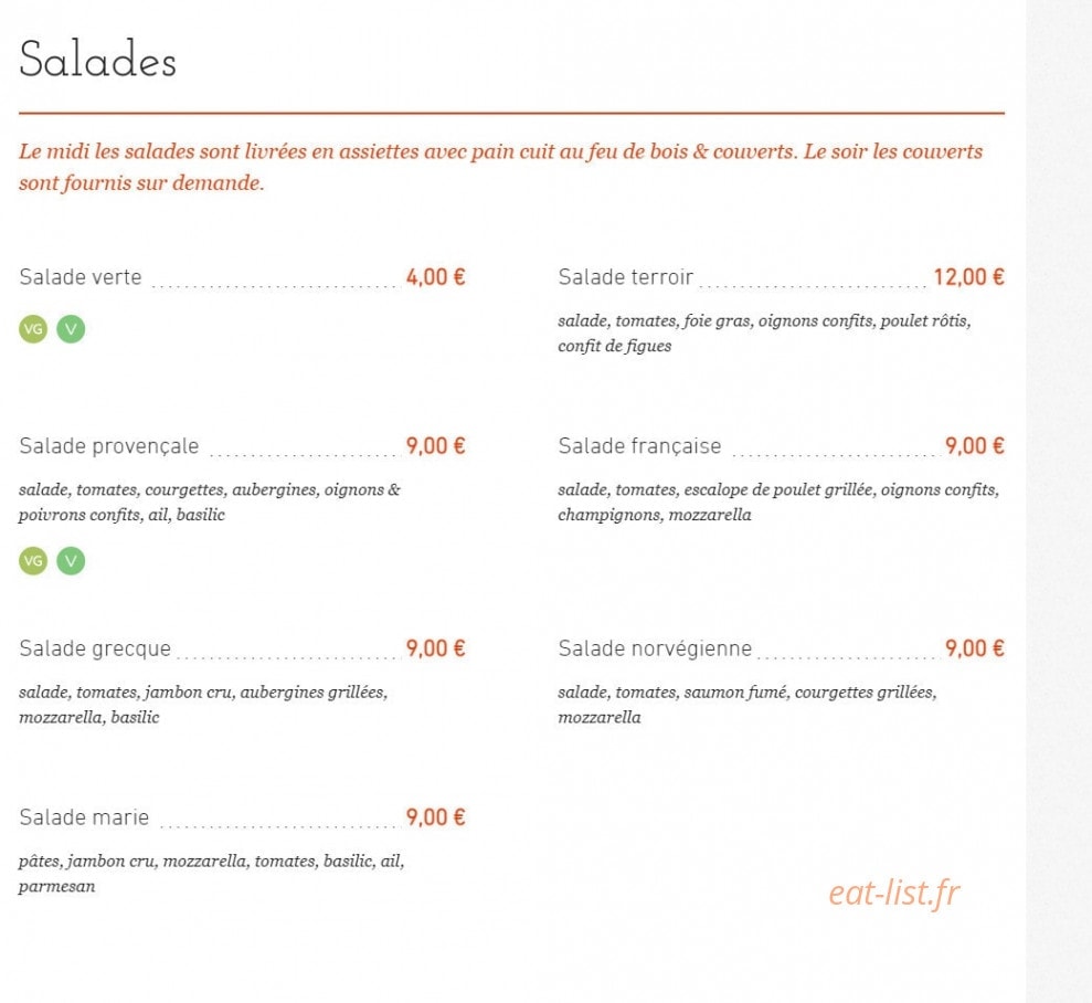 Pizzeria l'Artisanale — carte page 4
