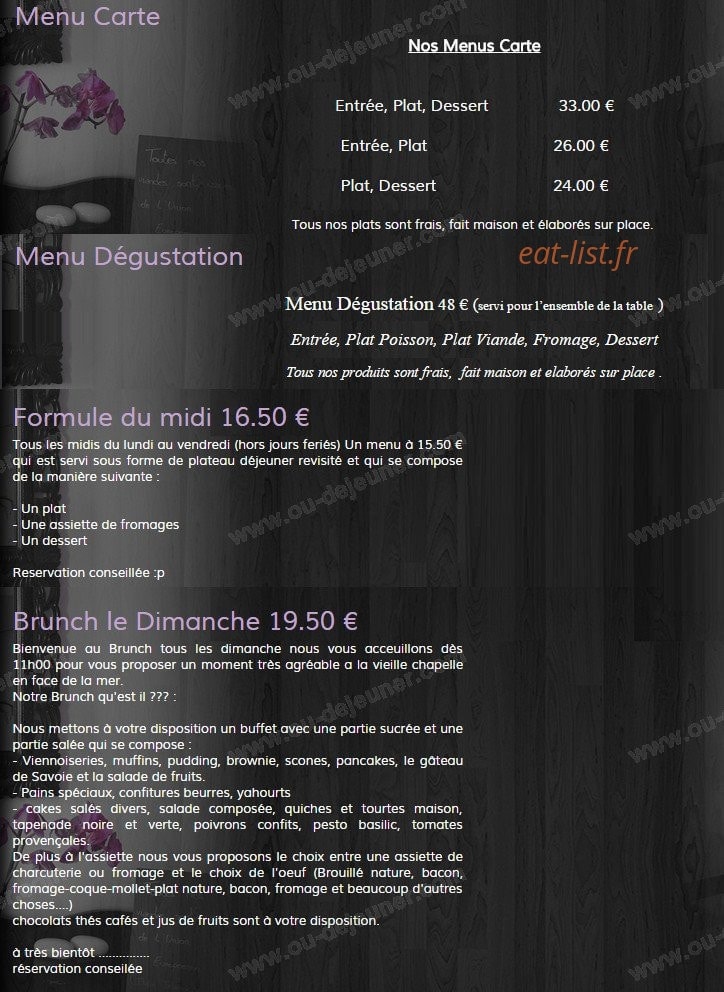 Question de Goût — carte page 2