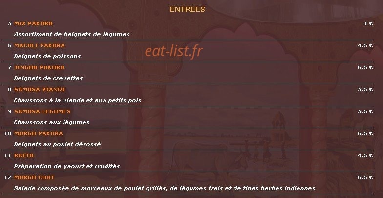 Raja — carte page 1