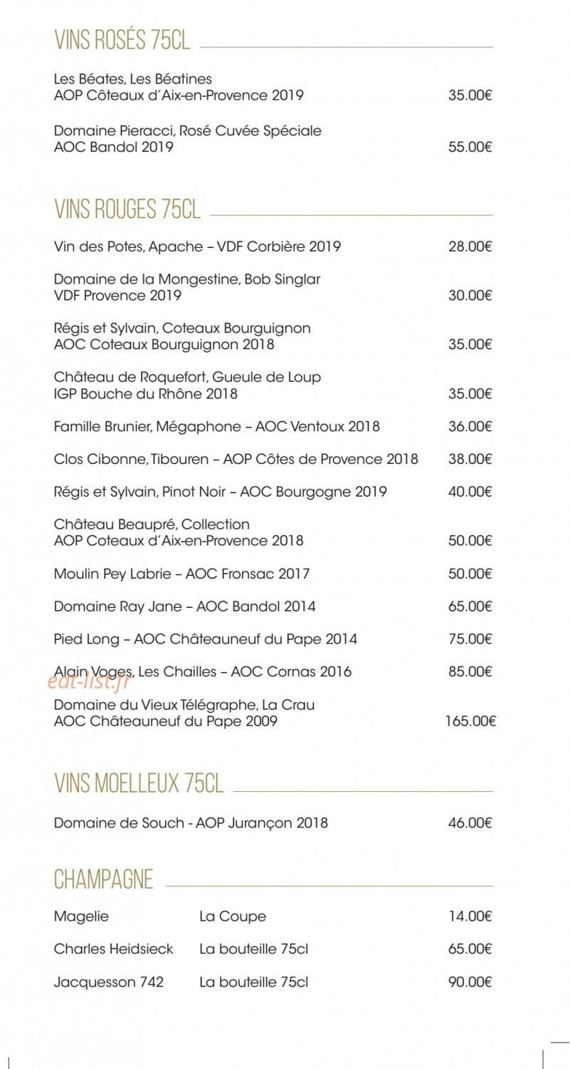 Restaurant Signature — carte page 5