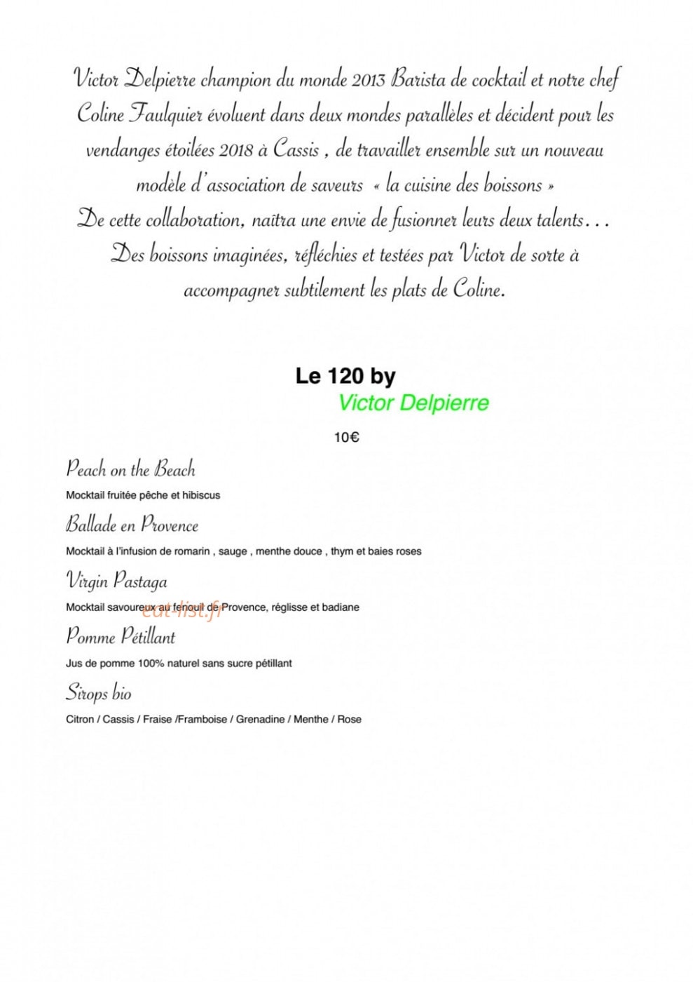Restaurant Signature — carte page 6