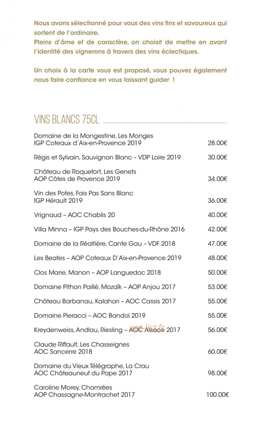 Restaurant Signature — carte page 4