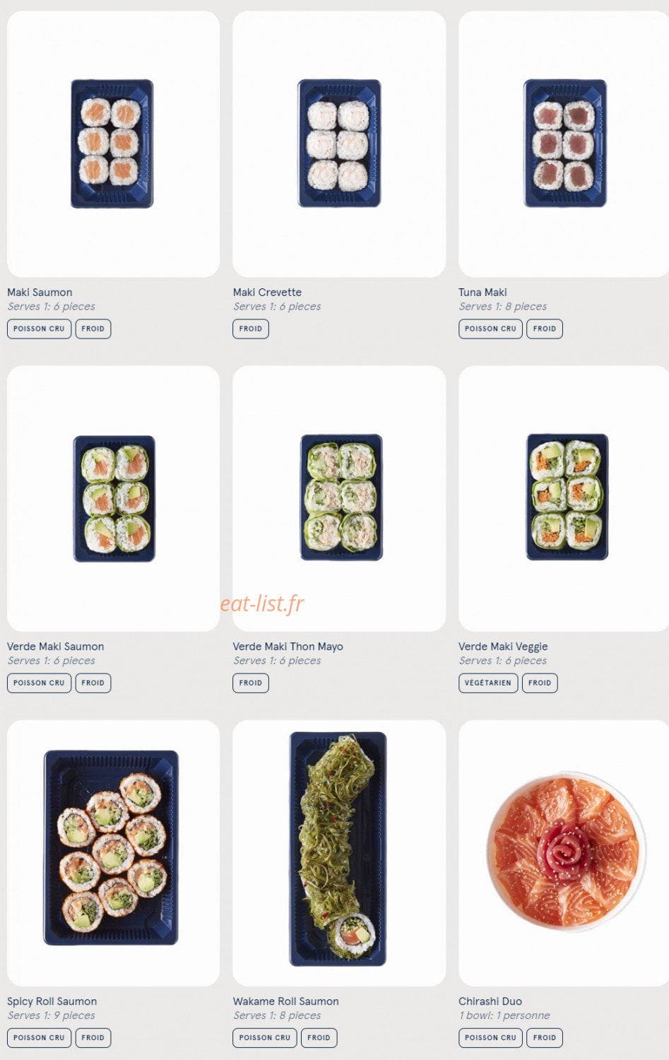 Sushi Daily — carte page 2