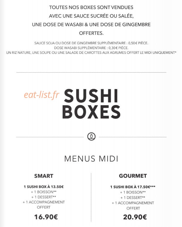 Sushi Shop — carte page 8