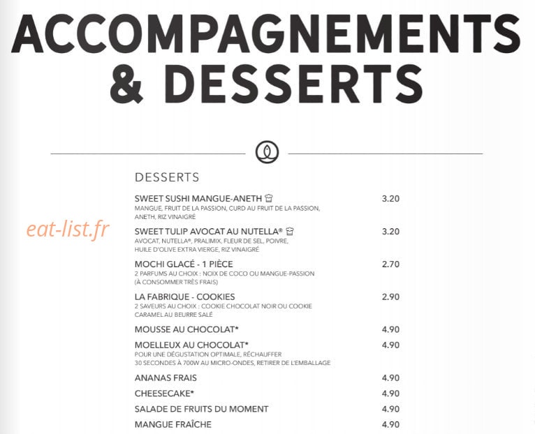 Sushi Shop — carte page 36