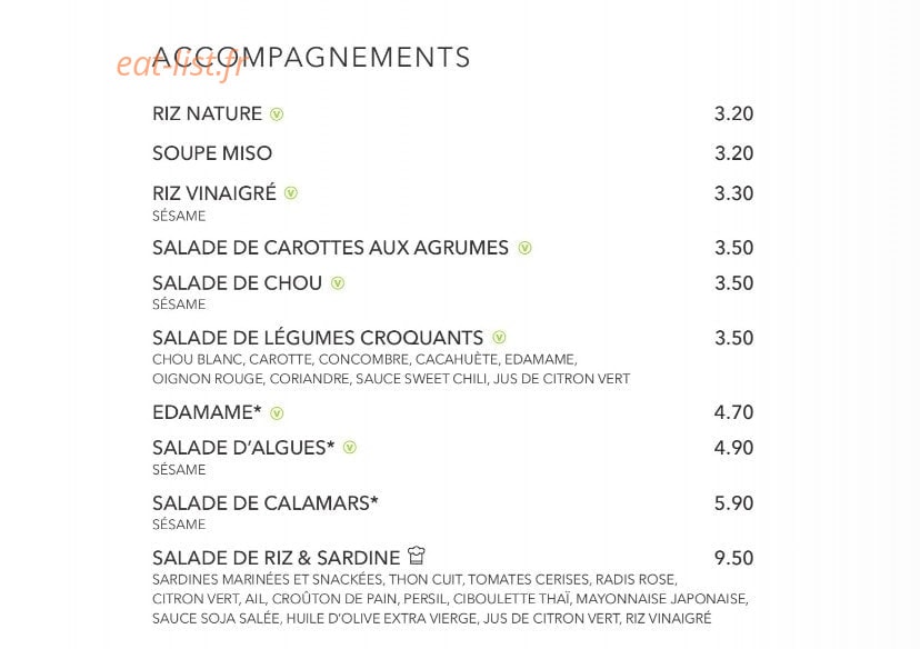 Sushi Shop — carte page 35