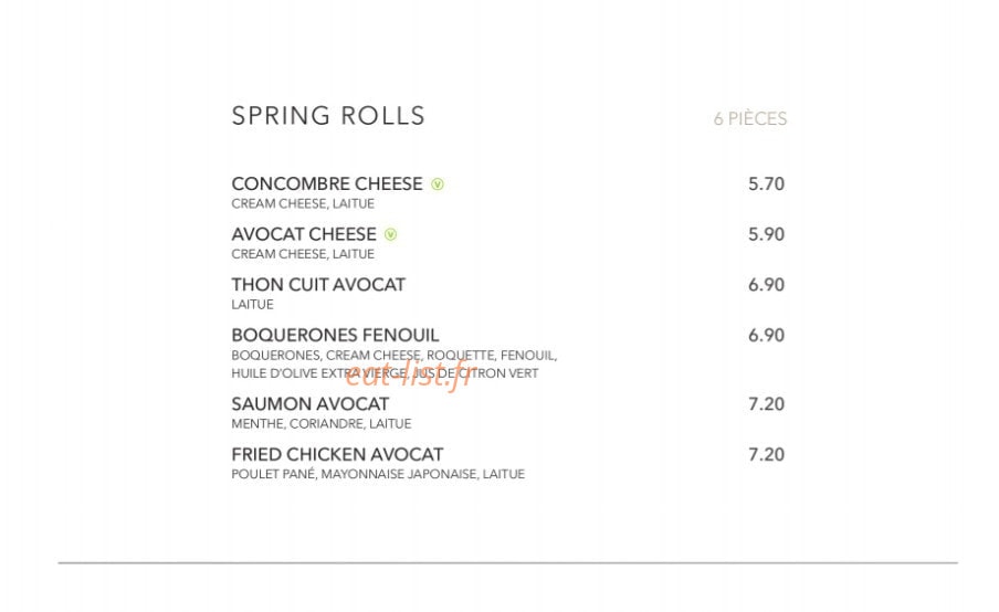 Sushi Shop — carte page 23