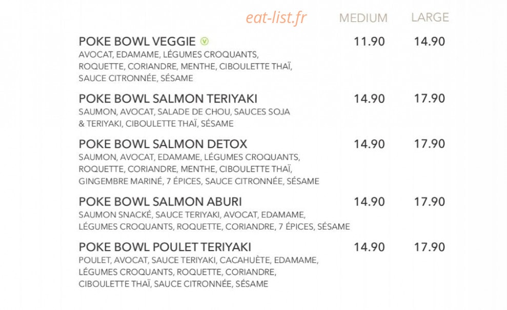 Sushi Shop — carte page 31
