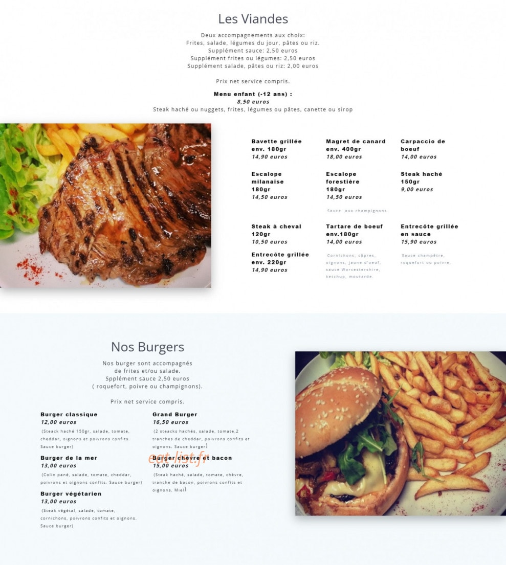 Brasserie Des Calanques — carte page 1