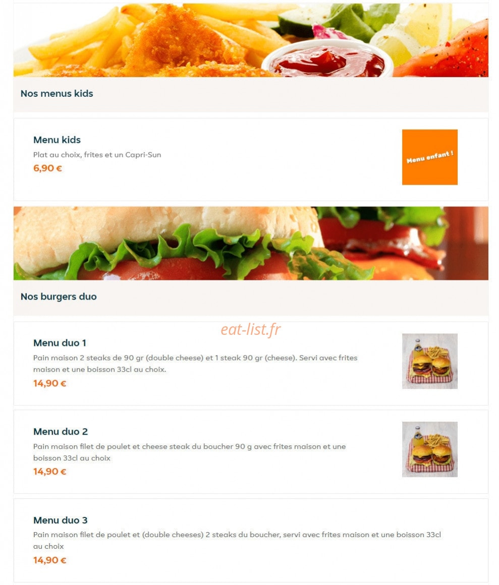 Brothers burger — carte page 6