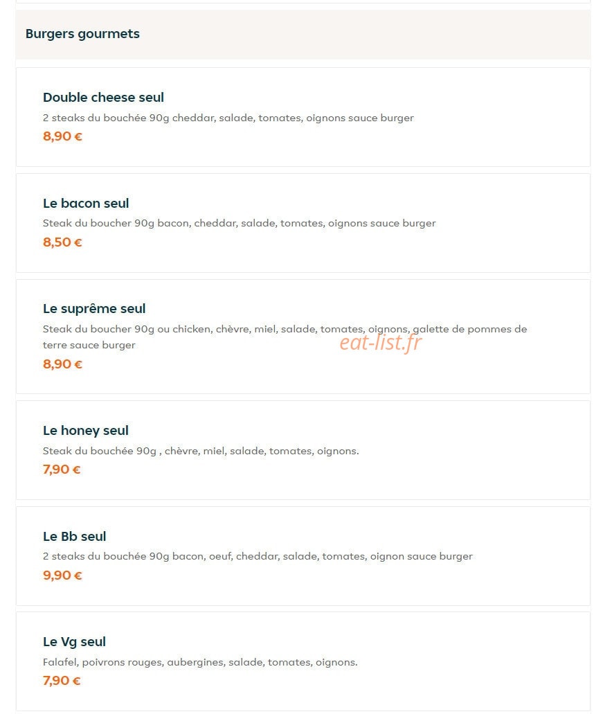 Brothers burger — carte page 21