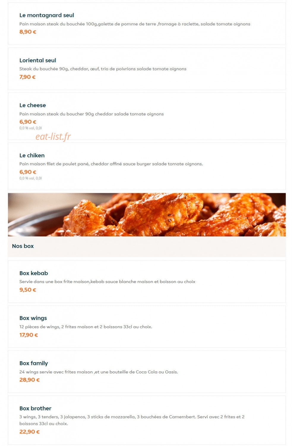 Brothers burger — carte page 8