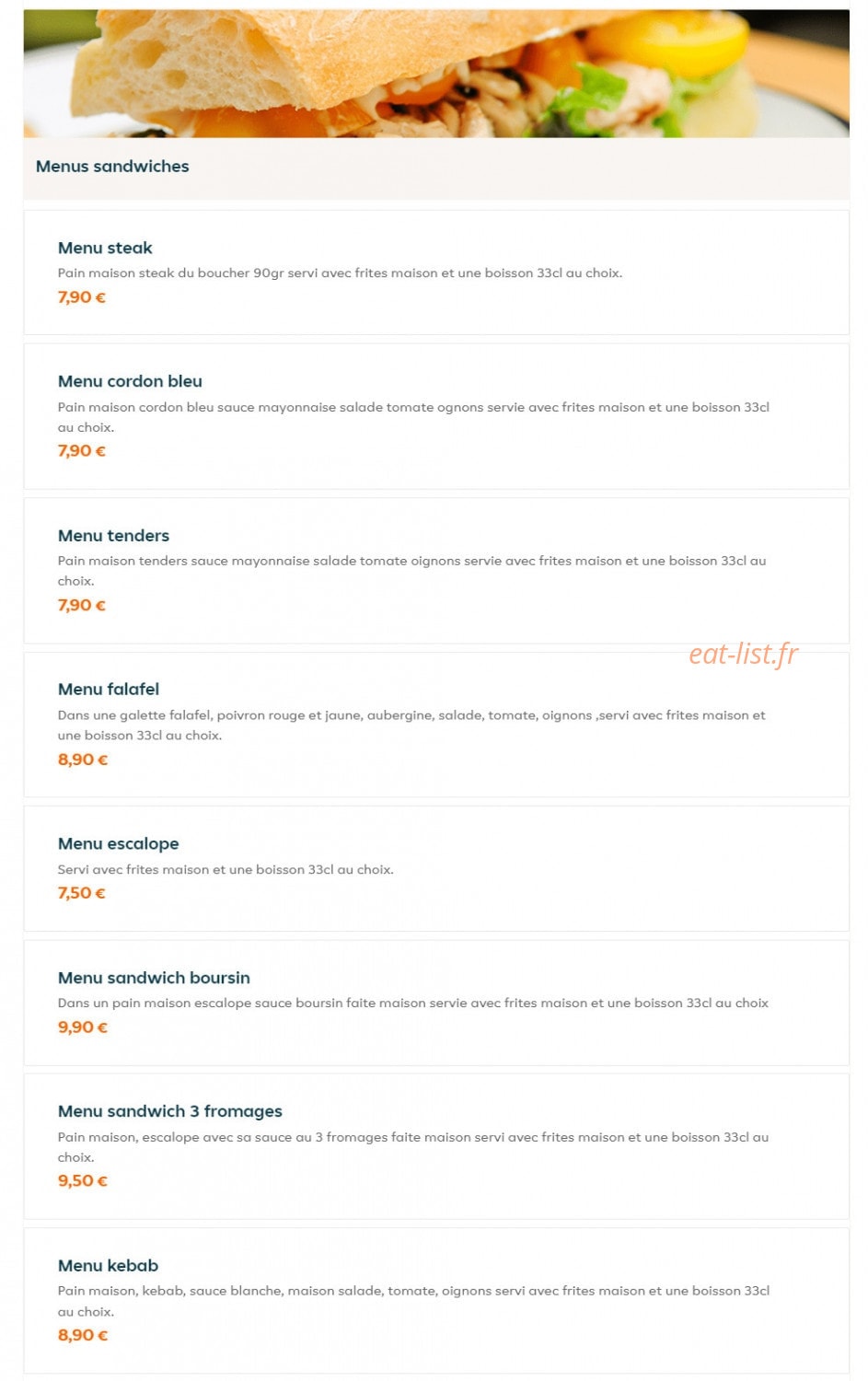 Brothers burger — carte page 5