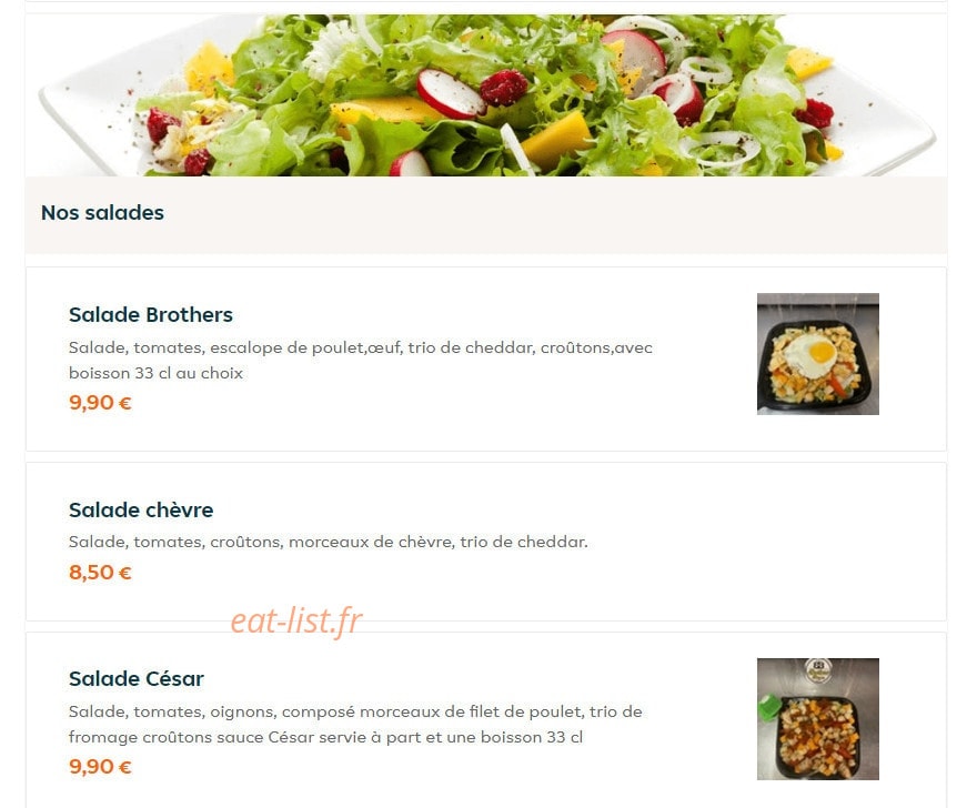 Brothers burger — carte page 24
