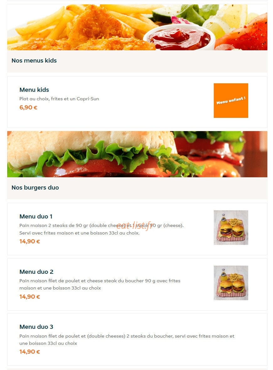 Brothers burger — carte page 20