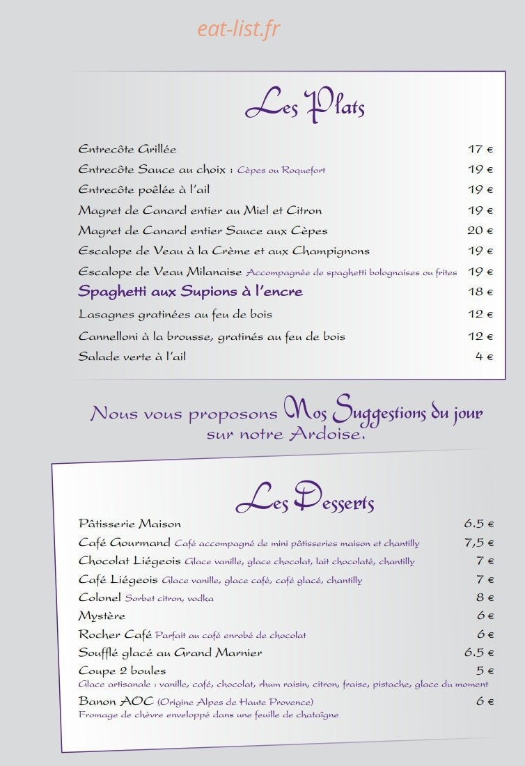 Chez Zé — carte page 6