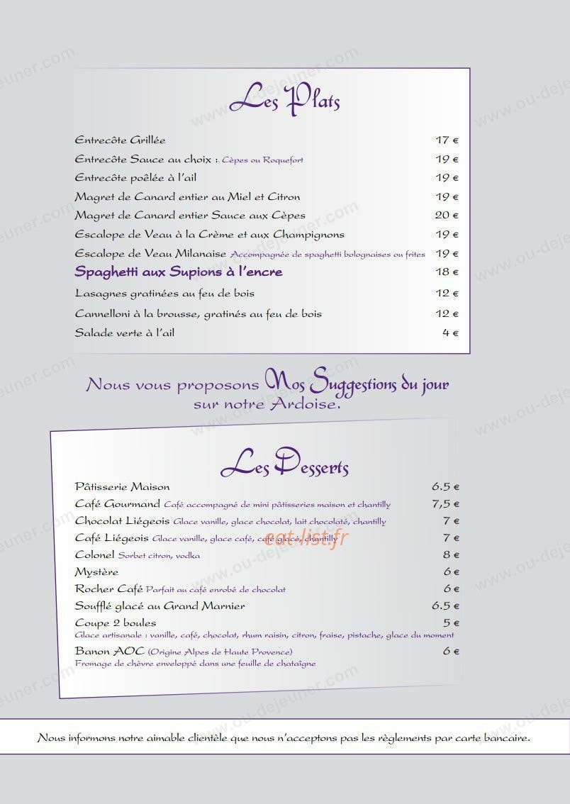 Chez Zé — carte page 2