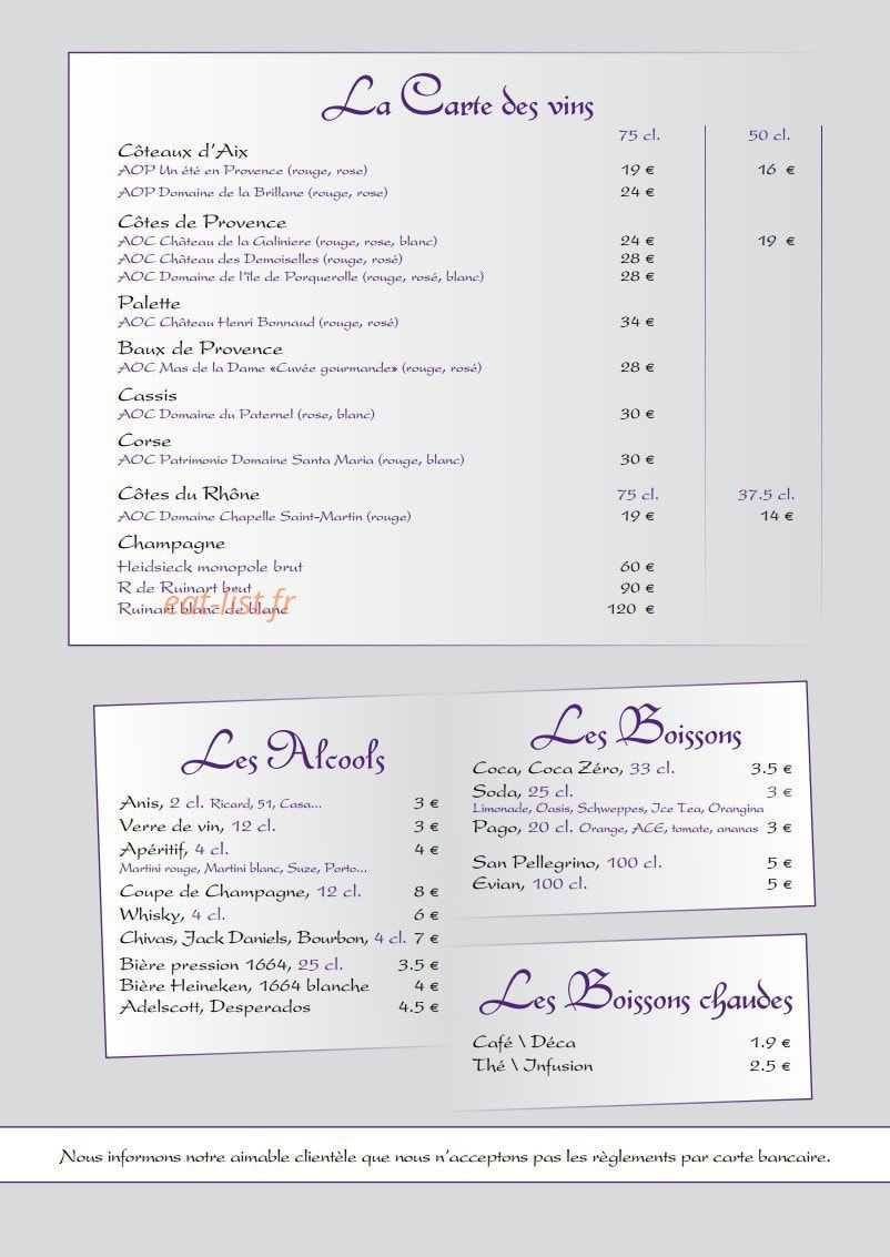 Chez Zé — carte page 3