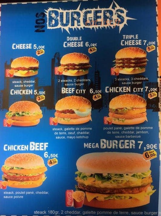 City Food — carte page 2
