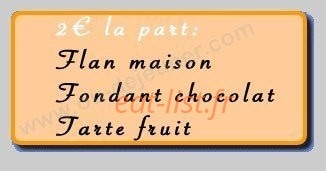 Douce pizza — carte page 4