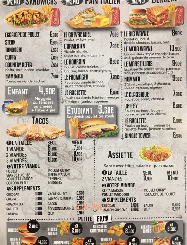 Fresh meat — carte page 1