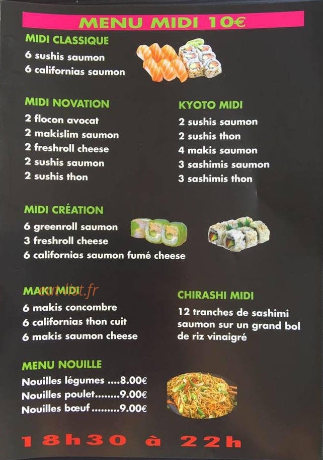 Kyoto sushi — carte page 6