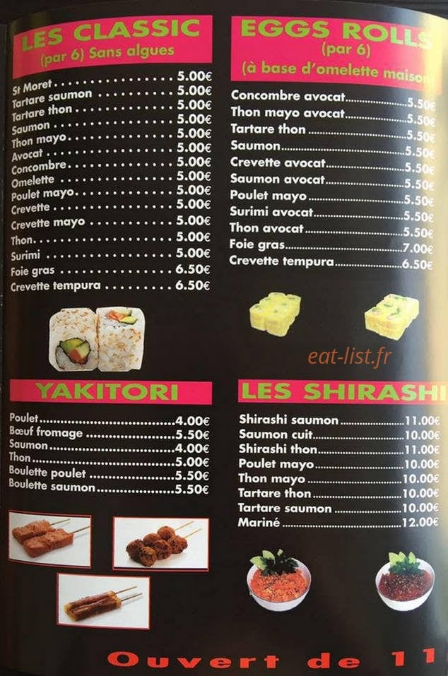 Kyoto sushi — carte page 4
