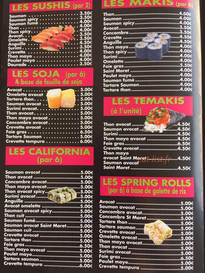 Kyoto sushi — carte page 5