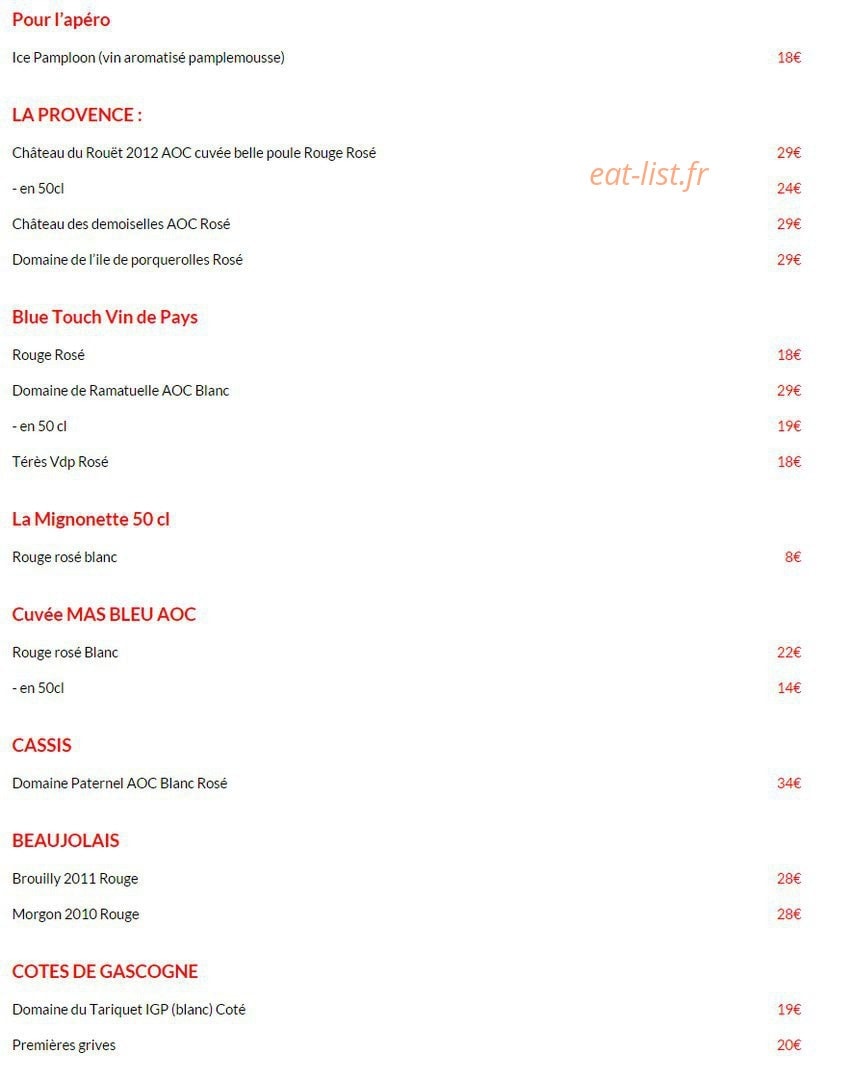 La table du chef — carte page 3