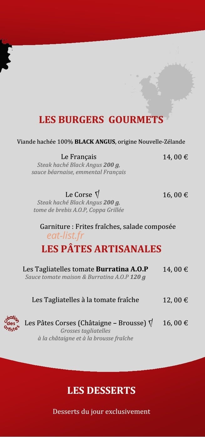 Le Café Des Artistes — carte page 2