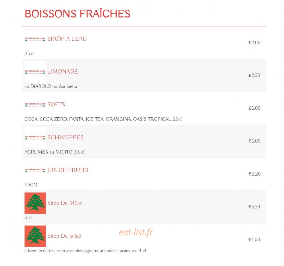 Les Trésors du Liban — carte page 5