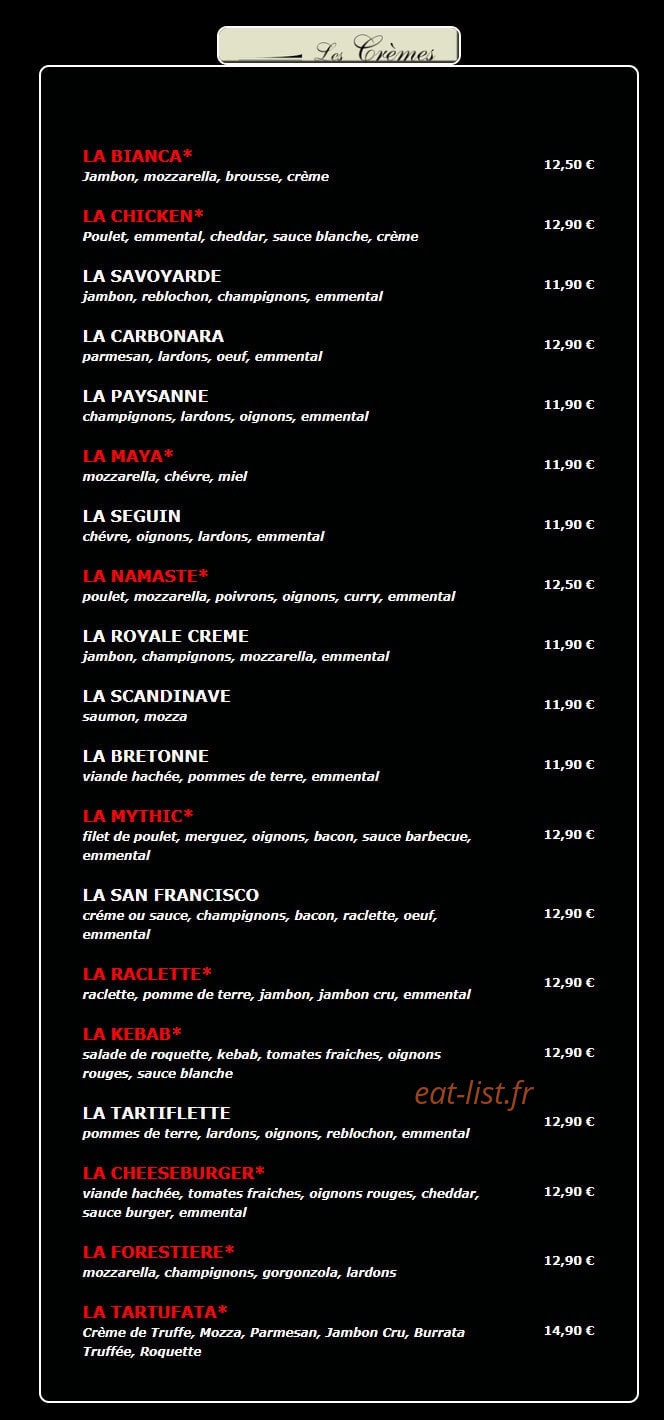 Lorenzo Pizza — carte page 2