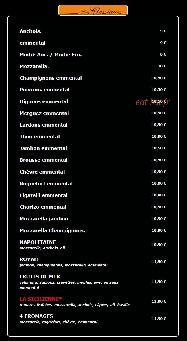 Lorenzo Pizza — carte page 3