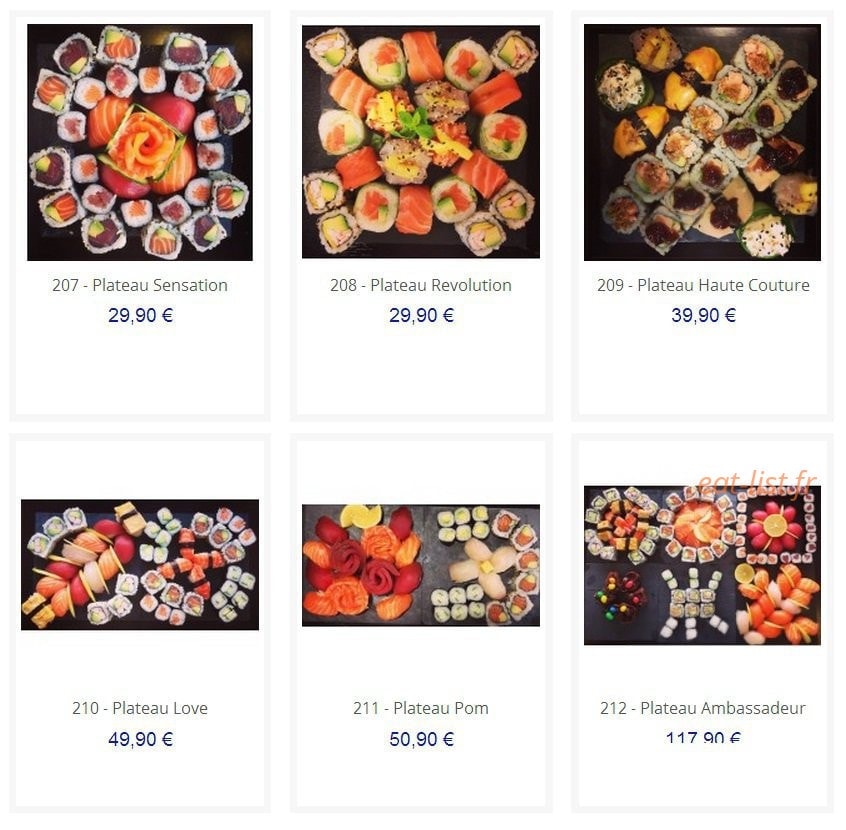 Love sushi — carte page 2