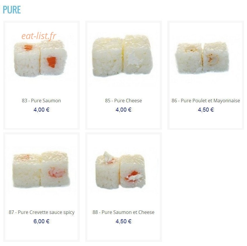 Love sushi — carte page 15