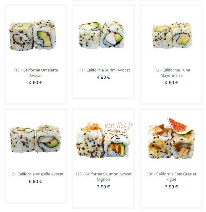 Love sushi — carte page 11