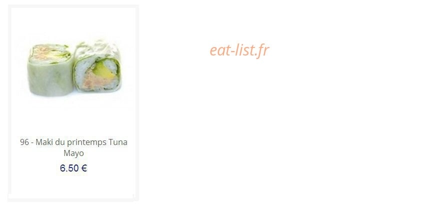 Love sushi — carte page 13