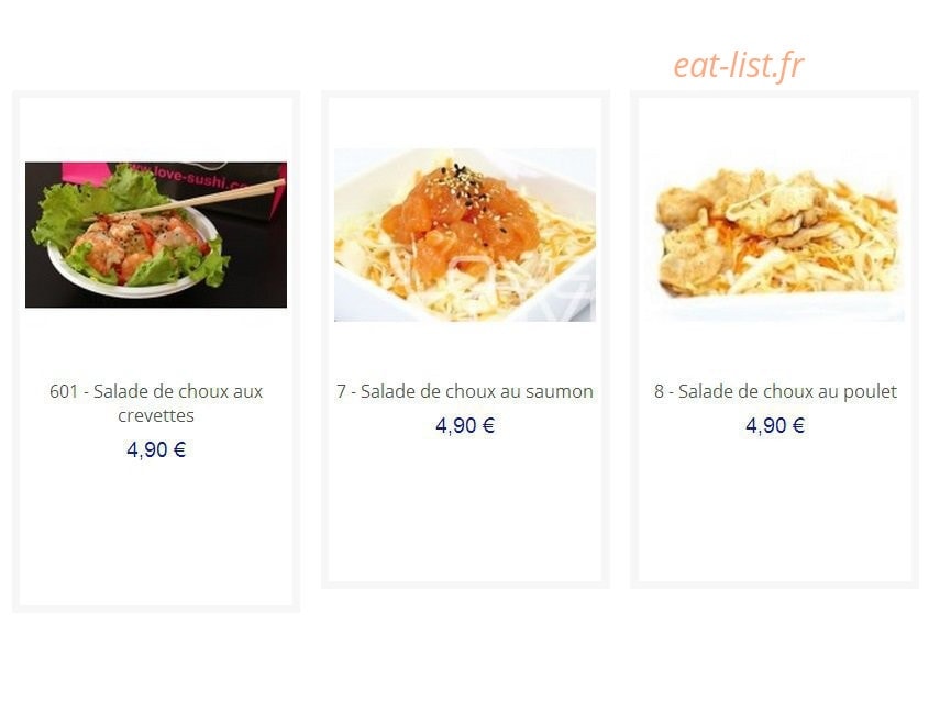 Love sushi — carte page 31