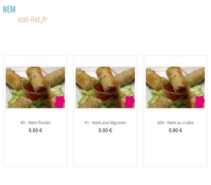 Love sushi — carte page 26