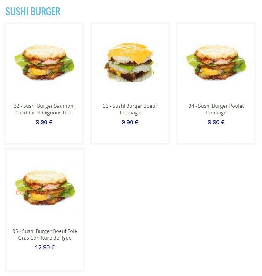 Love sushi — carte page 23