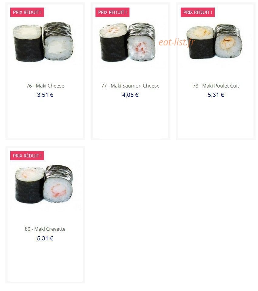 Love sushi — carte page 9