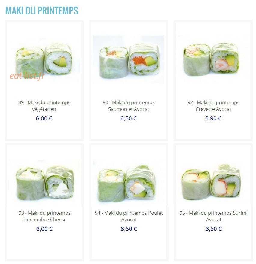 Love sushi — carte page 12