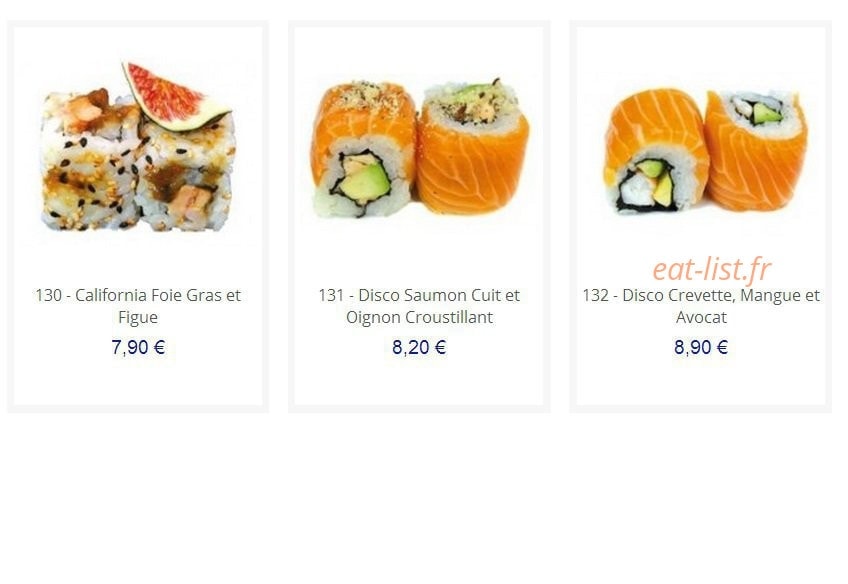 Love sushi — carte page 19