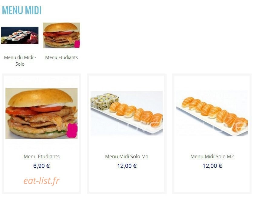 Love sushi — carte page 3