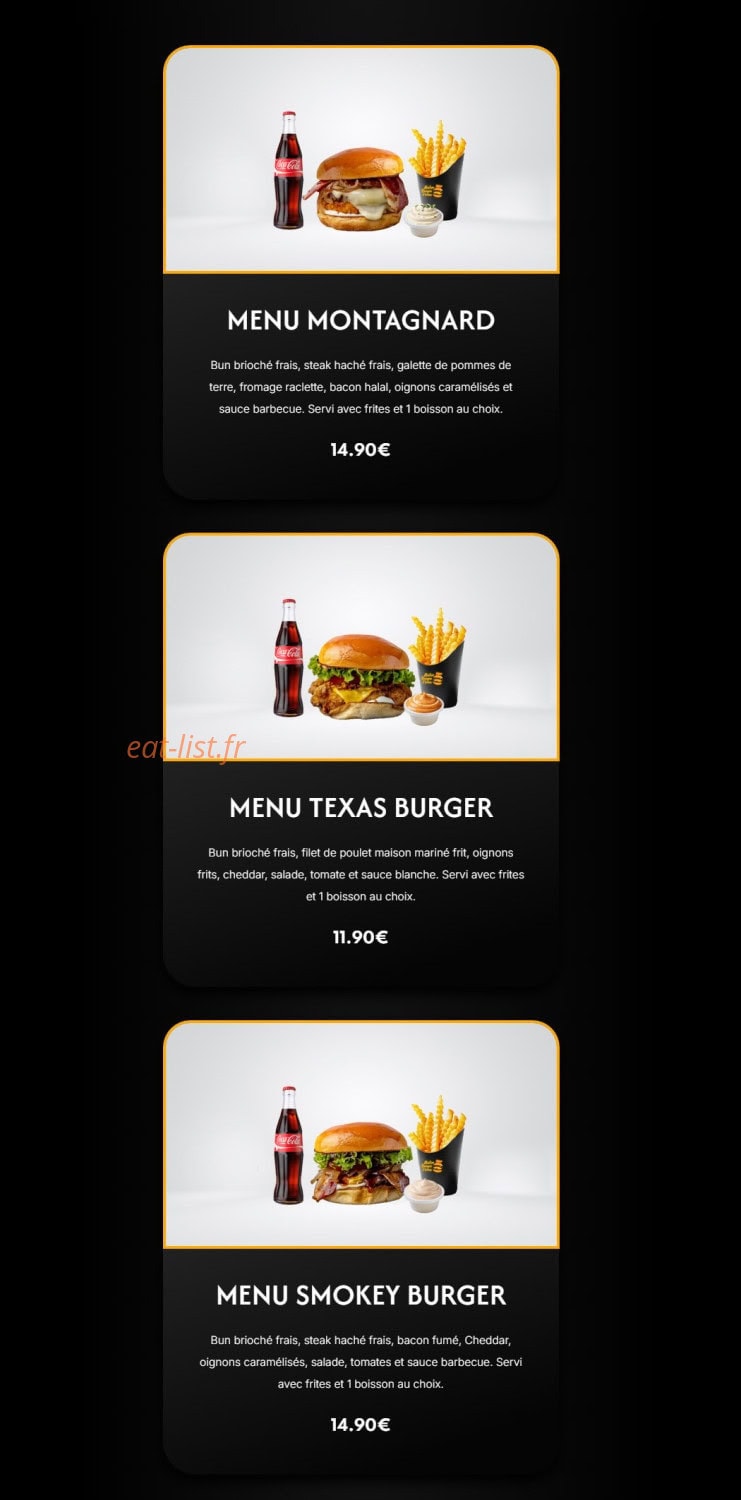 Mister Burger & Fries — carte page 1
