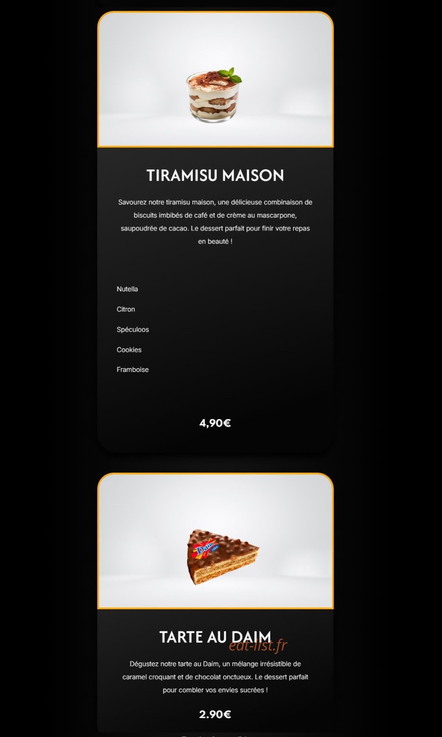 Mister Burger & Fries — carte page 7